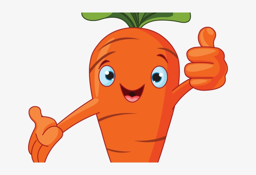 Carrot Clipart Zanahoria - Fruits And Vegetables Cartoon Png, transparent png #7867912