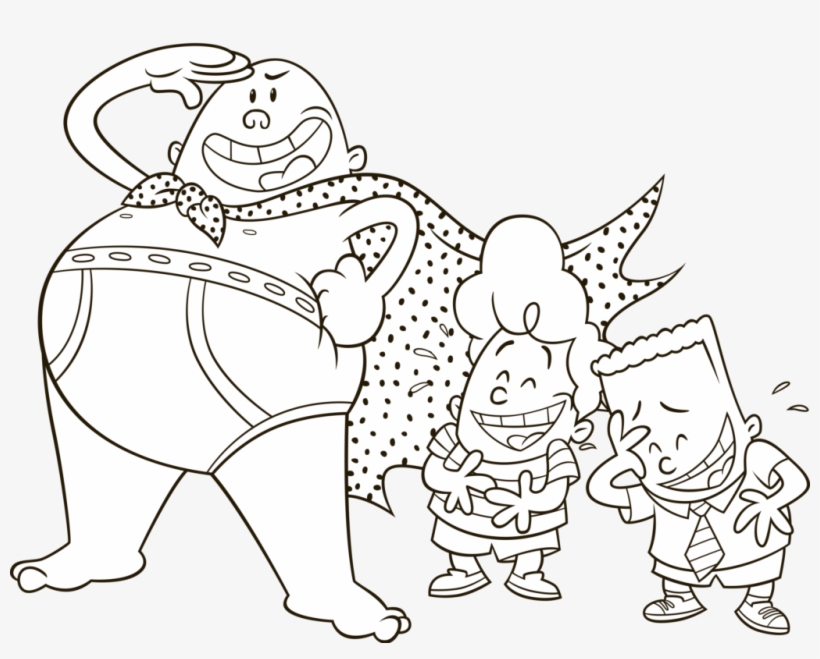 Check Out These Cute Captain Underpants Printables, - Colour In Captain Underpants, transparent png #7869688