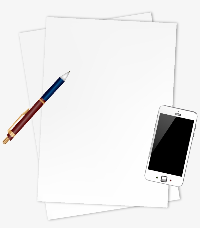 Cartoon Minimalistic Mobile Phone Paper Element - Mobile Phone, transparent png #7869964