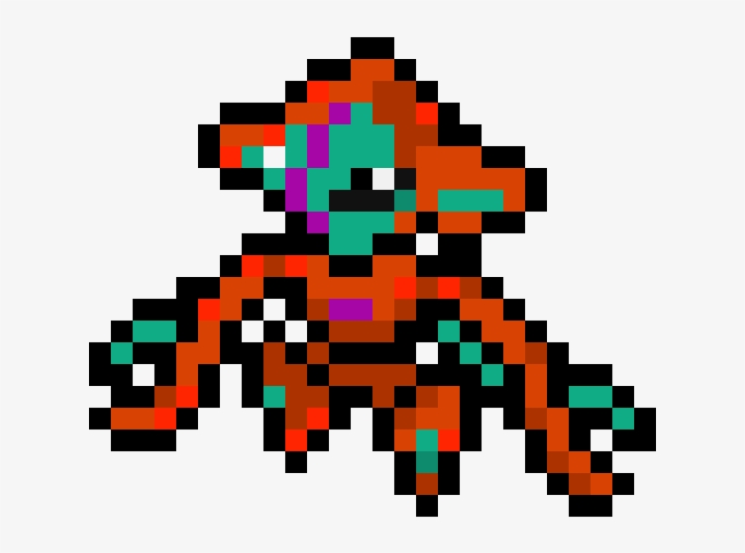 Deoxys - Deoxys Pixel Art, transparent png #7871705