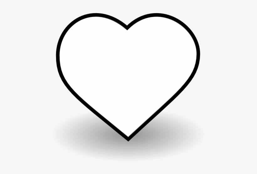 Emblem Favorite Black White Line Art 555px 30 - White Heart No Background, transparent png #7872316