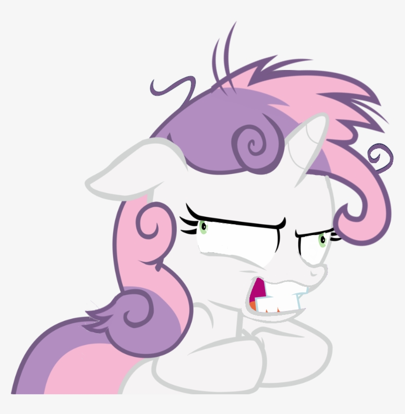 Artist Needed, Creepy, Drugs, Edit, Faic, Gritted Teeth, - Sweetie Belle, transparent png #7875259