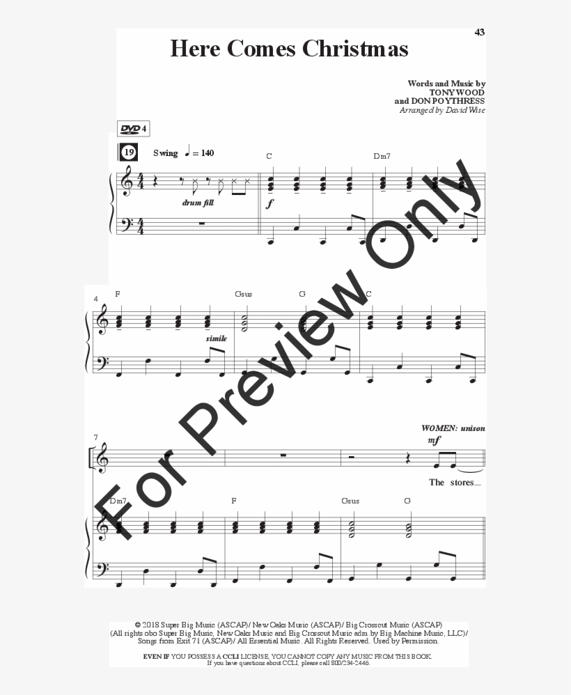 Merry Christmas To You Thumbnail - Sheet Music, transparent png #7875616