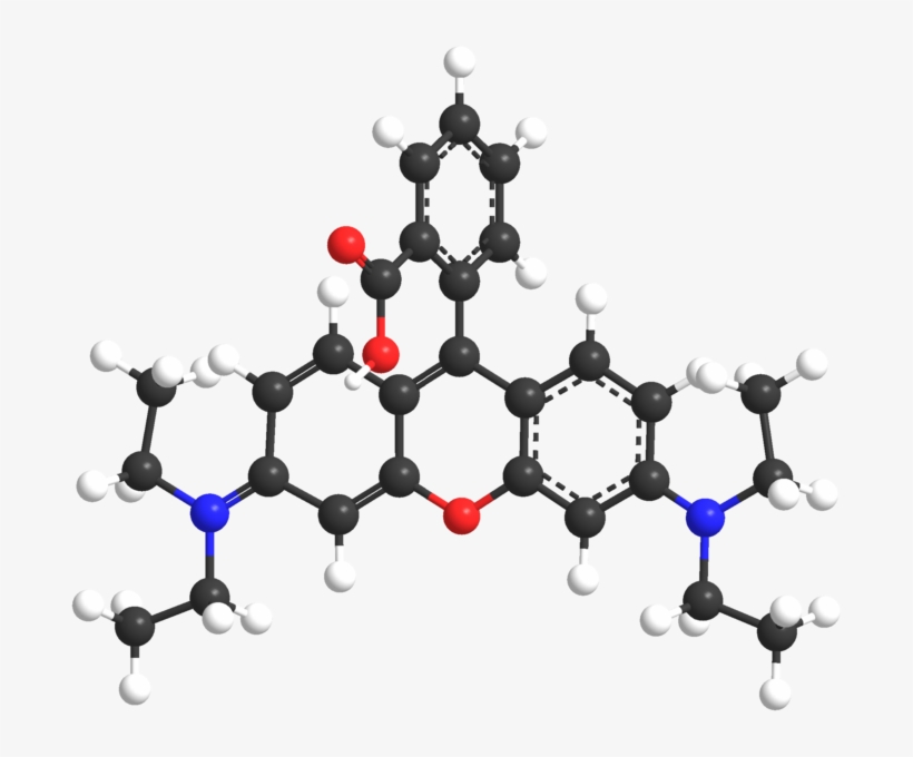 Rhodamine B 3d Model - Organic Chemistry, transparent png #7876231