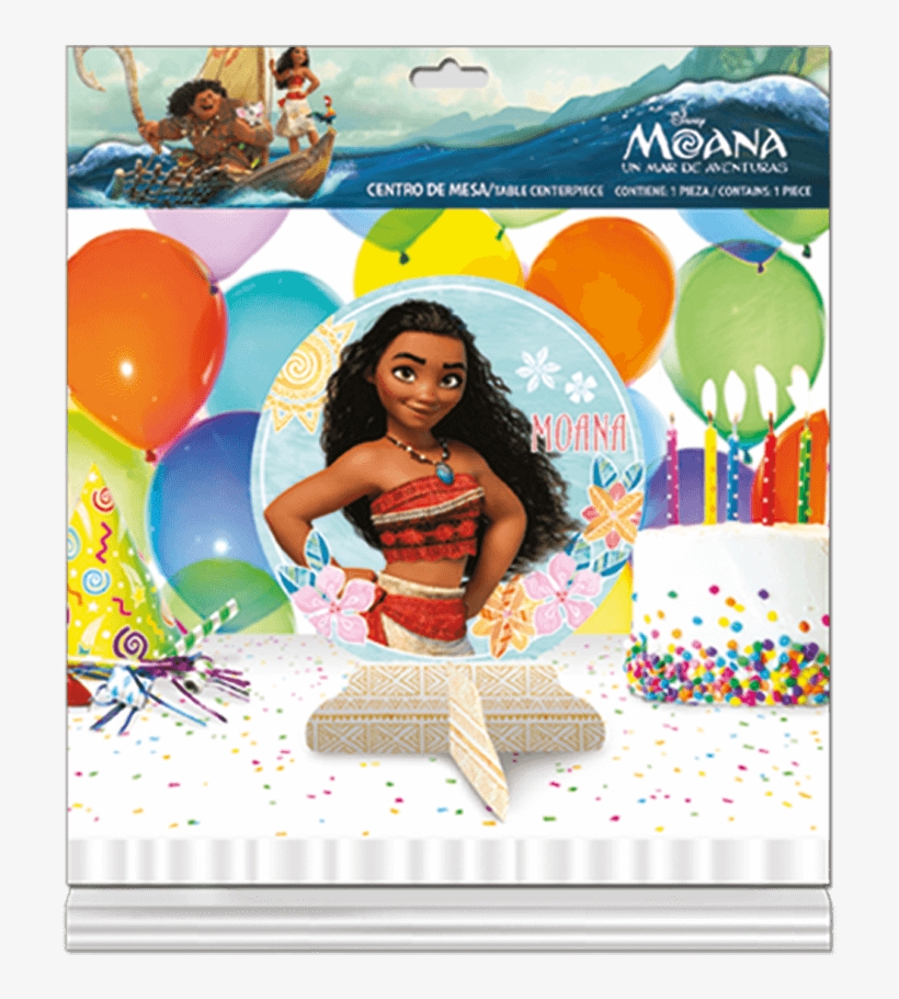 Moana , Centro De Mesa De Cartón C/1 Pza - Poster, transparent png #7878258