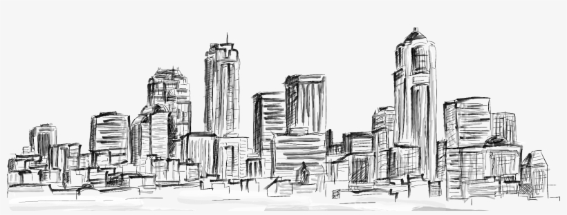 Drawn City Beginner - Transparent City Sketch Png, transparent png #7878765
