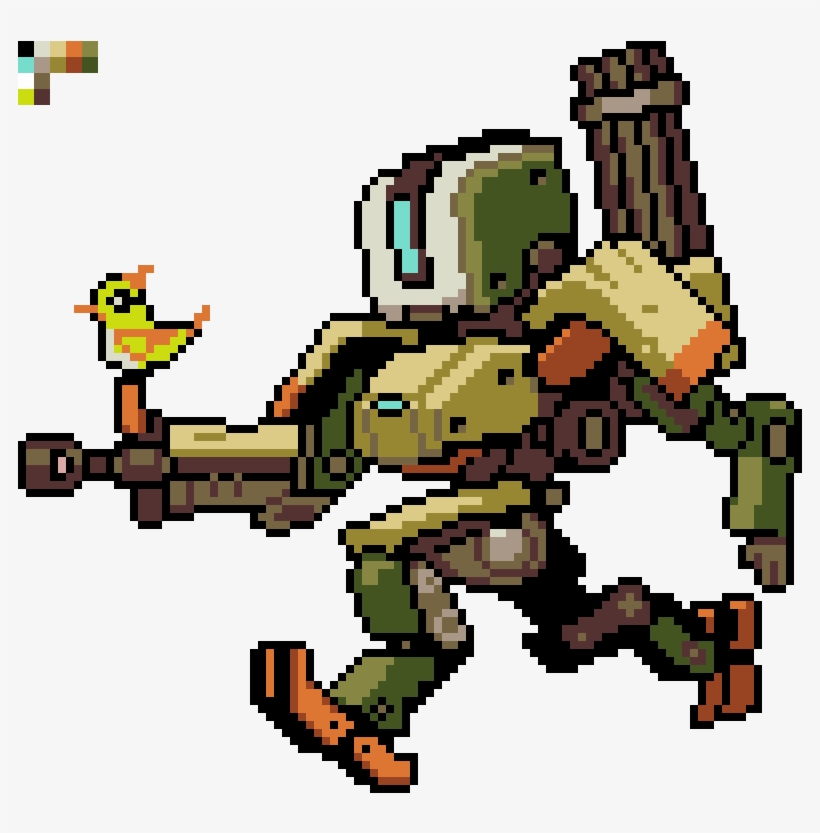 Bastion From Overwatch - Overwatch Bastion Pixel Spray, transparent png #7878772