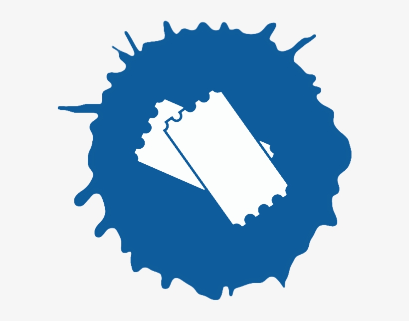 In The Movies - Ticket White Icon Png, transparent png #7878973