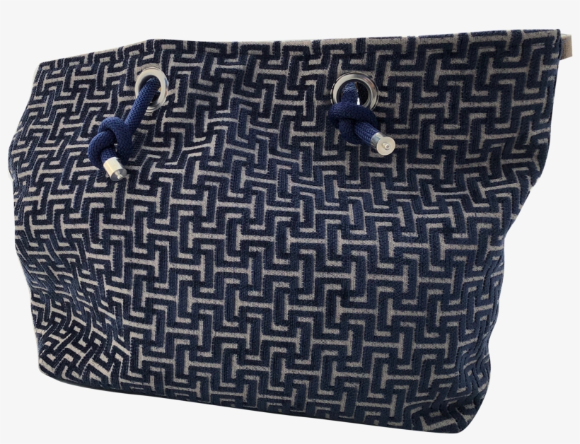 Bolso Terciopelo Azul Con Figuras Geométricas - Handbag, transparent png #7879751
