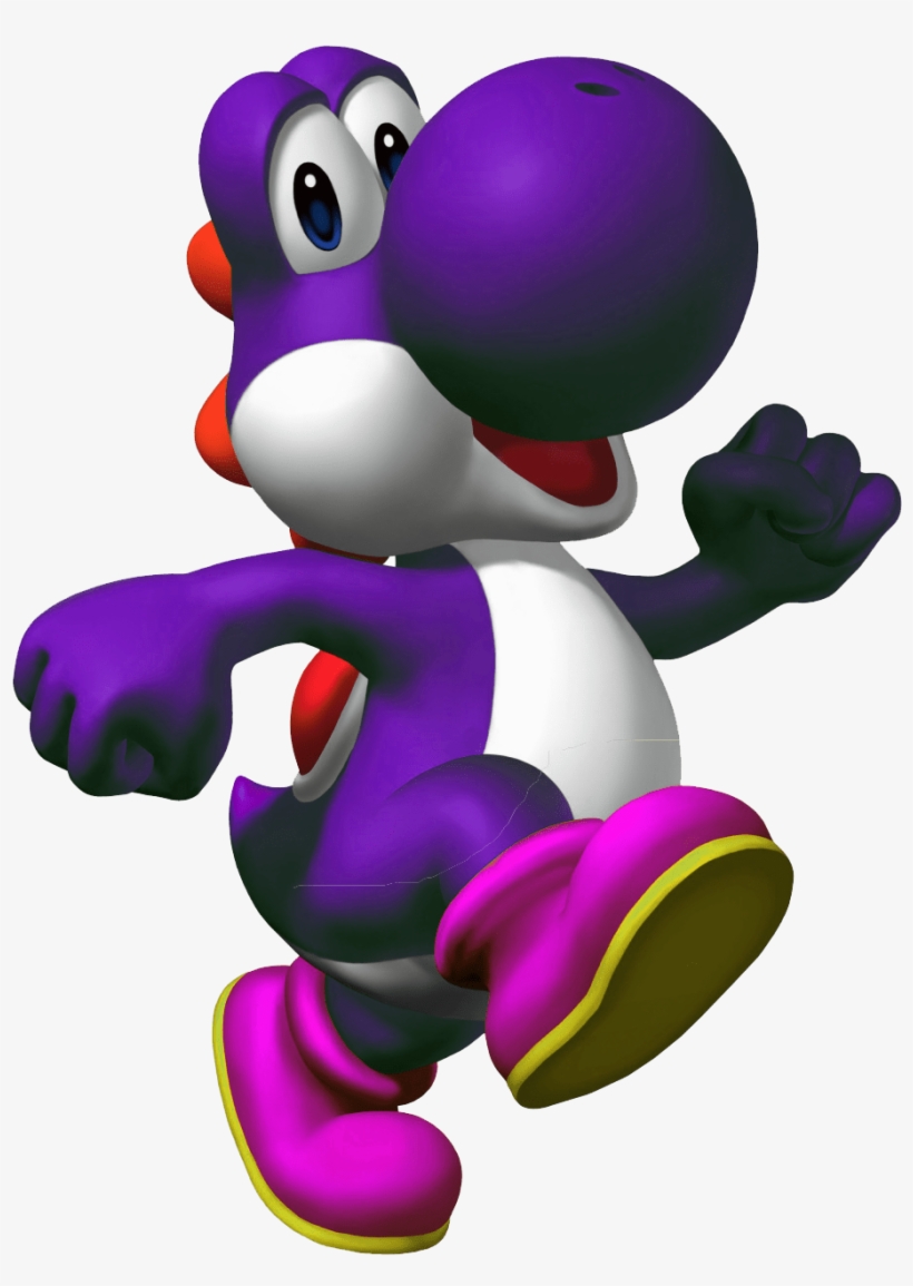 Super Mario Purple Yoshi - Mario Yoshi, transparent png #7880692