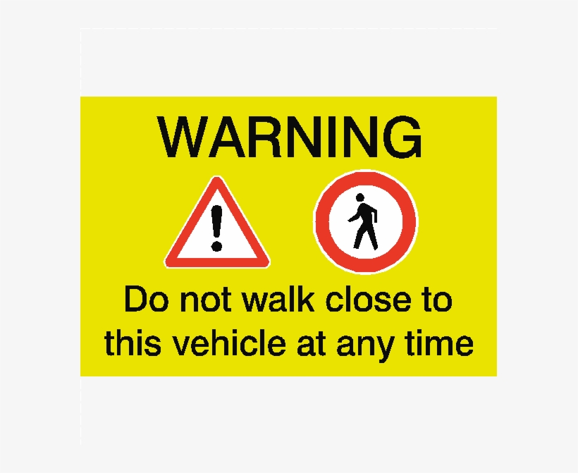 Pedestrian Vehicle Safety Sticker - Vehicle Warning Stickers, transparent png #7881957