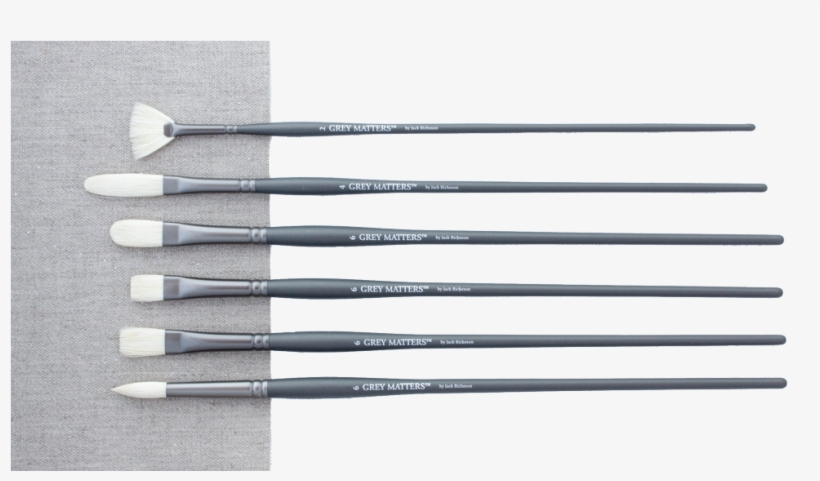 Richeson Grey Matters Brush Set Of 6 Bristle Oil Brushes - Putter, transparent png #7882885