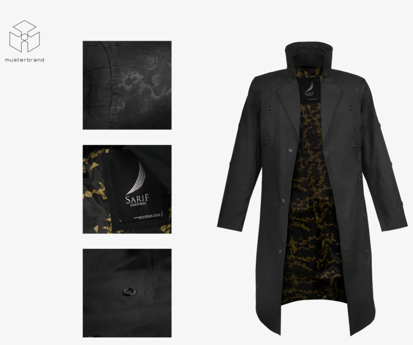 Jensens Coatb Pngadam Jensen Coat Replica - Adam Jensen Coat Musterbrand, transparent png #7883552
