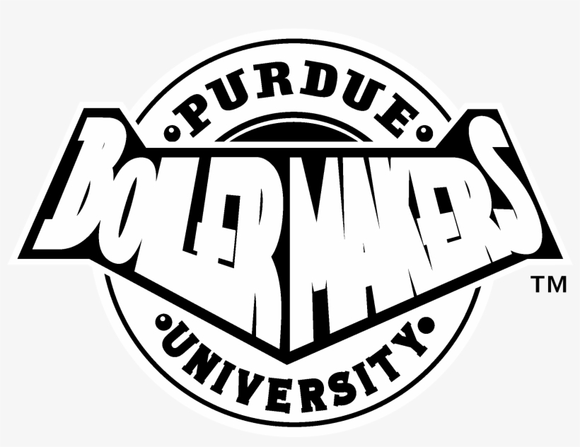 Purdue University Boilermakers Logo Black And White - Purdue Football Purdue Boilermakers Logo, transparent png #7884555