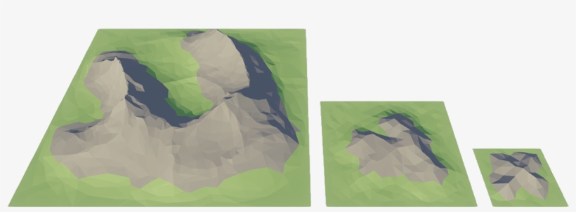 Terrain / Mountain Prefabs Comes In 3 Sizes - Low Poly Terrain Download, transparent png #7885718