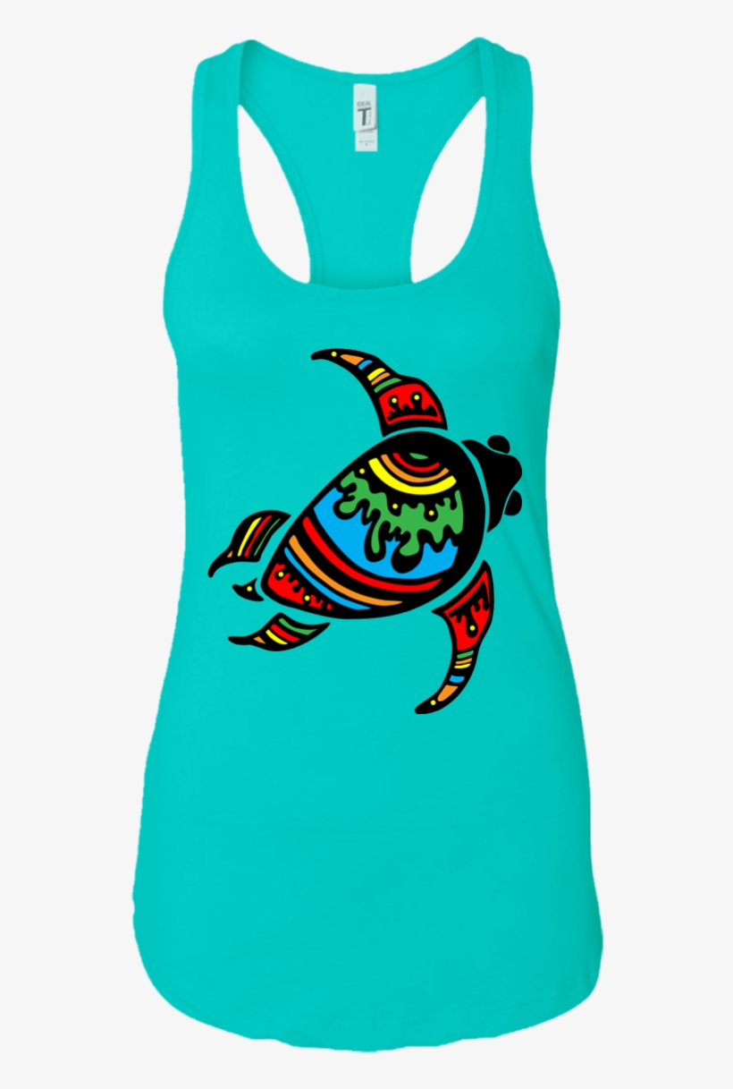 Color Splash Turtle Ladie's Shirts - Active Tank, transparent png #7886070
