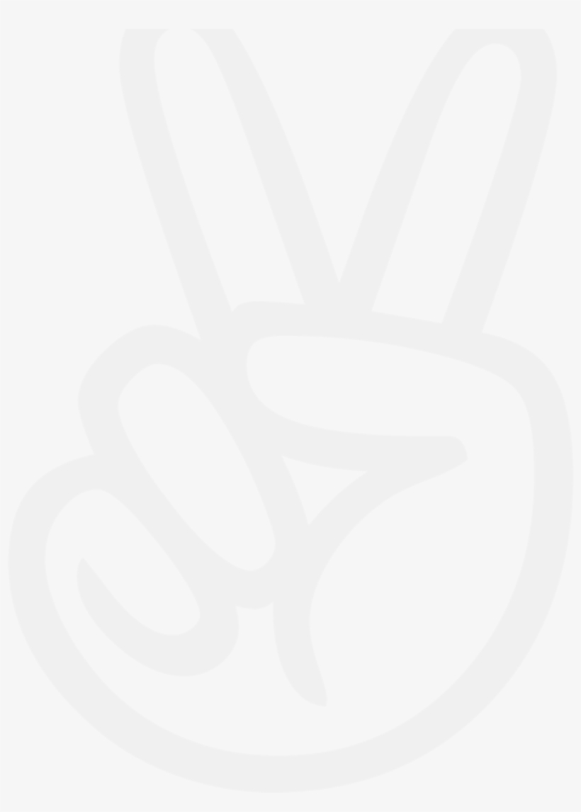 Victory Grey - Peace Sign, transparent png #7887261