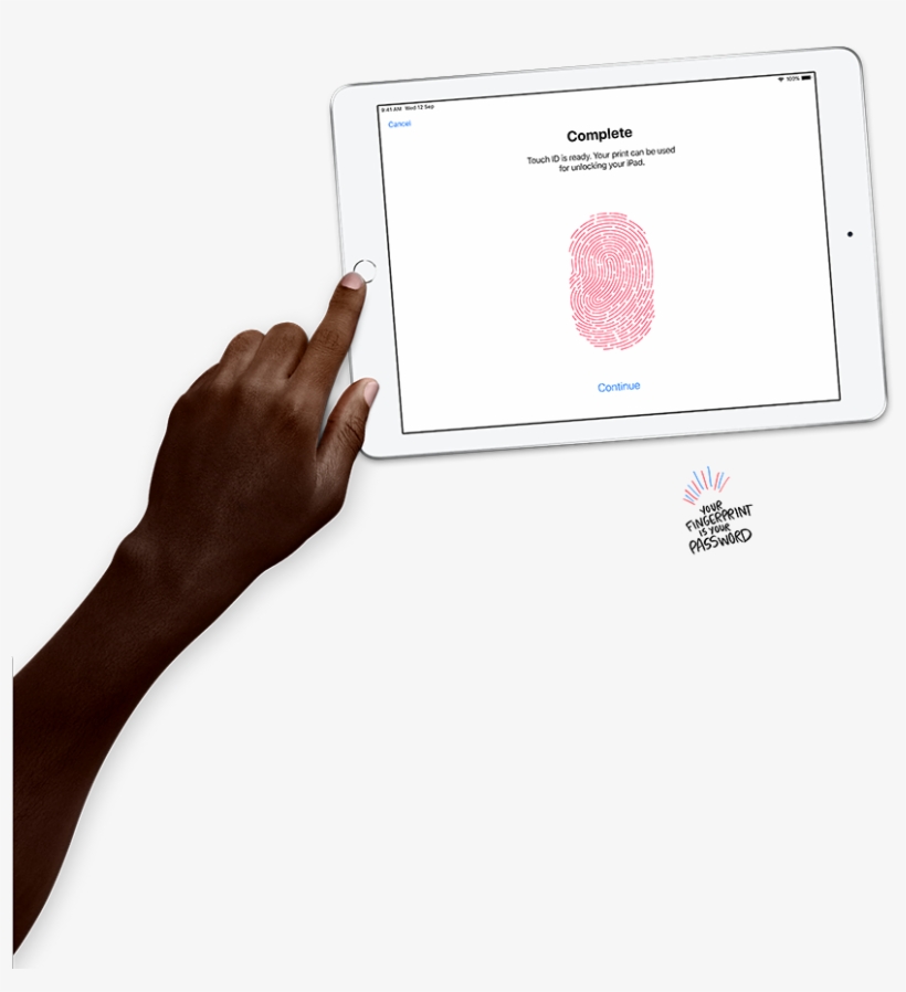 Unlock Securely With Touch Id - Hand, transparent png #7887265