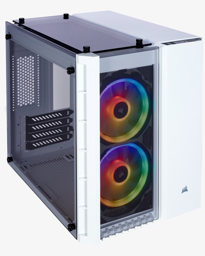 Corsair Crystal Series 280x Rgb Micro Atx Case - Corsair Crystal 280x Rgb Weiß, transparent png #7887570
