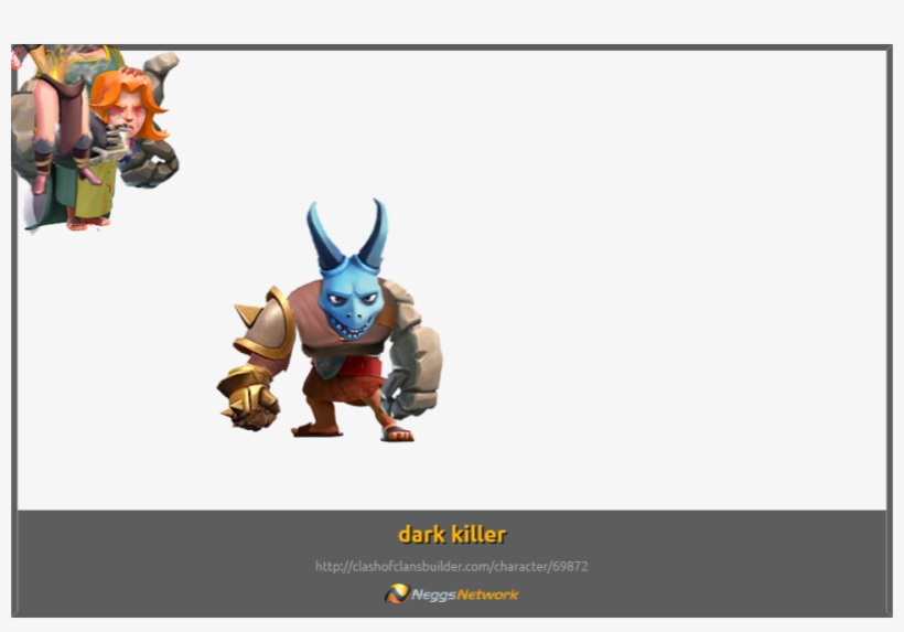 Dark Killer Character - Clash Of Clans, transparent png #7887657