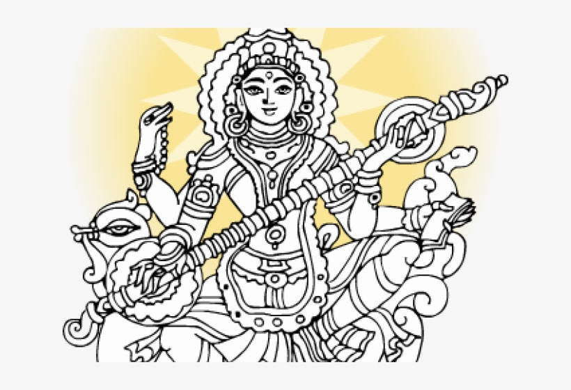 Saraswati Png Transparent Images - Drawing Related To Sanskrit, transparent png #7887785
