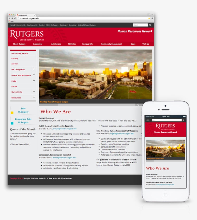Rutgers Hr - Website - Website, transparent png #7887959