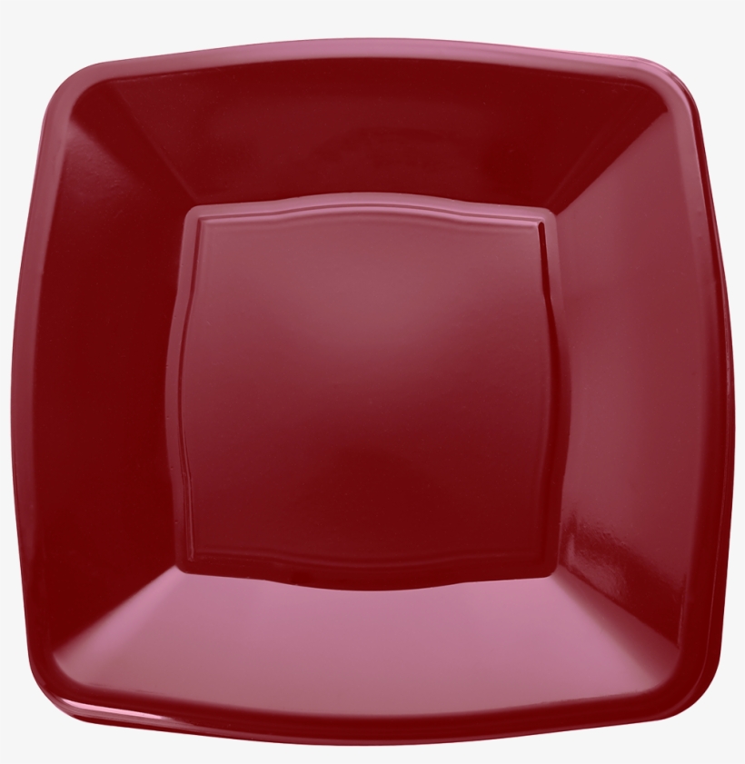 Burgundy Square Disposable Plastic Party Side Plates - Plate, transparent png #7887961