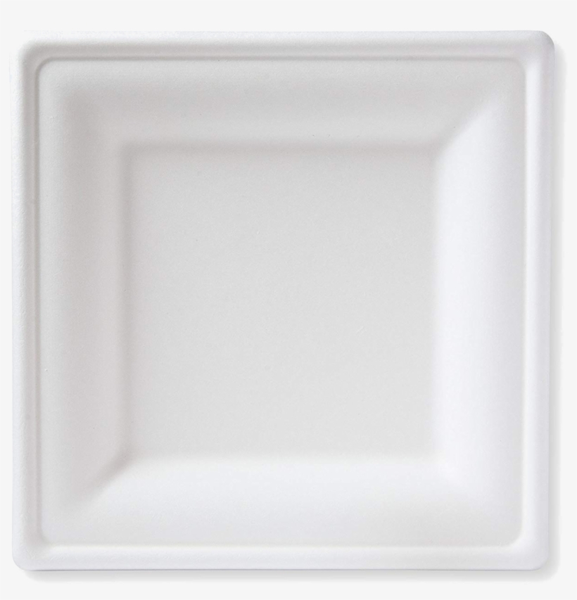 10" Large Square Sugarcane Plates - Serving Tray, transparent png #7888356