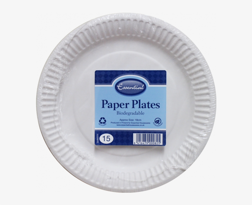 Paper Plates White 18cm 15's - Plate, transparent png #7888408