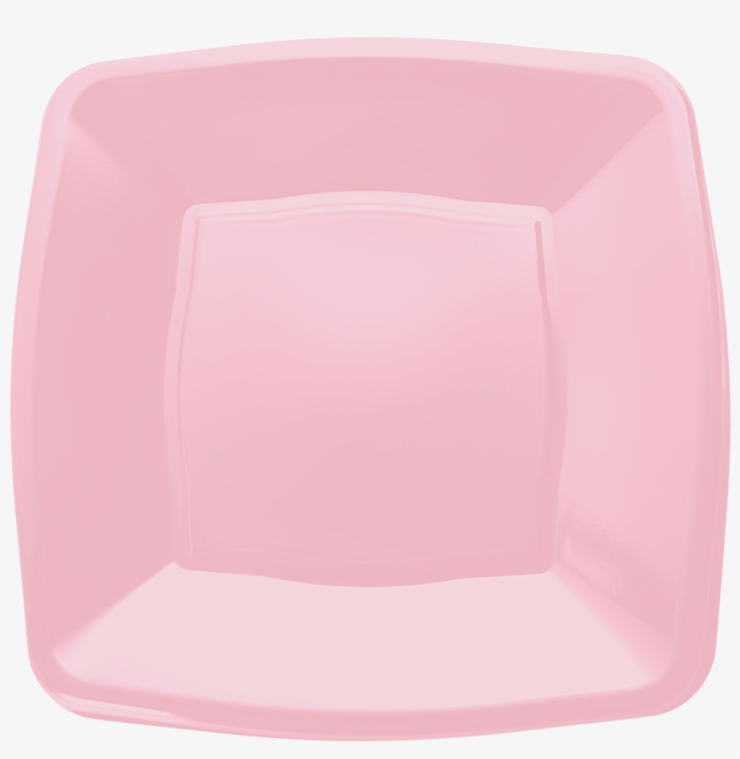 Pink Square Disposable Plastic Party Side Plates 7"/18cm - Plate, transparent png #7888465