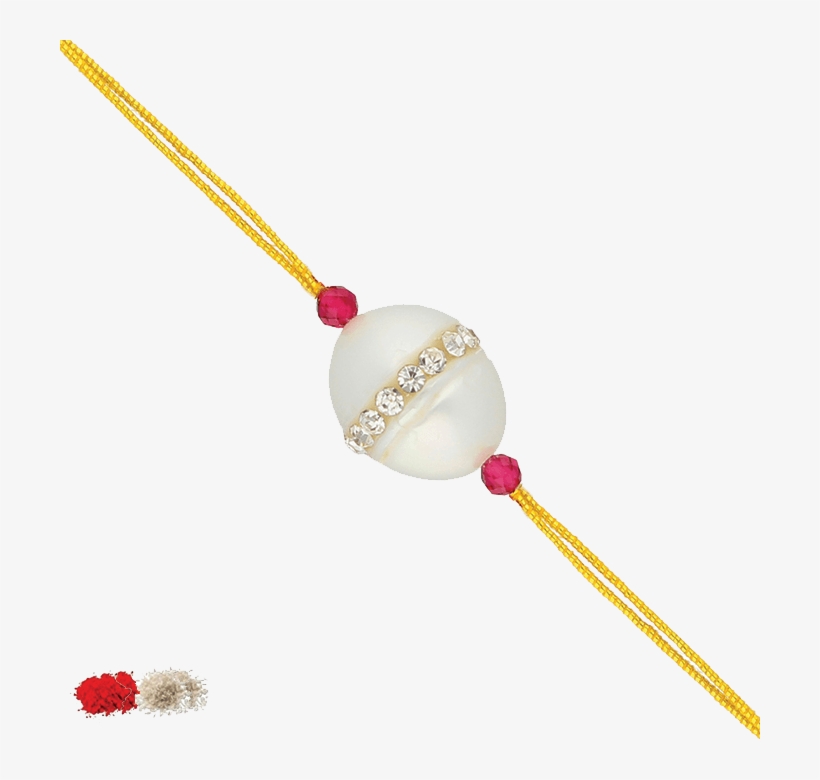 Sri Jagdamba Pearls Cz Pearl Rakhi Jpjun 18 - Bead, transparent png #7888466
