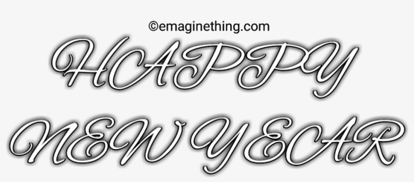 Happy New Year Text Png 2019-whatsapp Sticker,download, transparent png #7888617