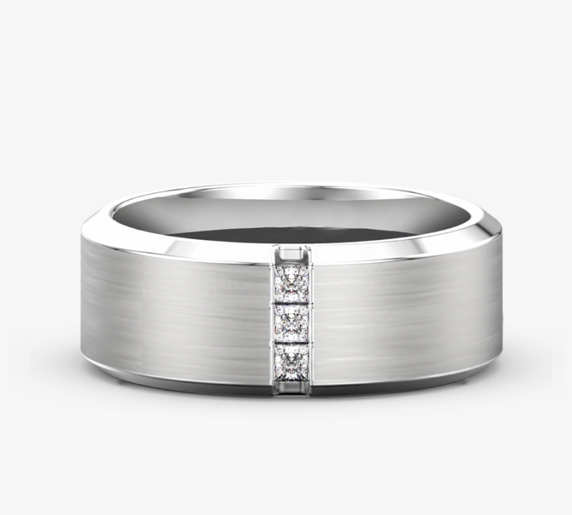 Mens Diamond Channel Ring - Engagement Ring, transparent png #7888647