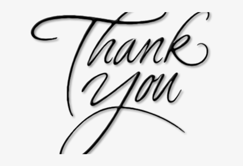 Thank You Png Transparent Images - Calligraphy, transparent png #7888685