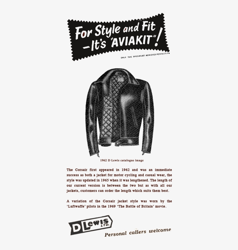 A Variation Of The Corsair Jacket Style Was Worn By - Leather Jacket, transparent png #7888795