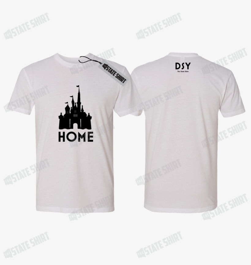 Disney Castle State Home T Shirt Mickey And Minnie - Active Shirt, transparent png #7889662