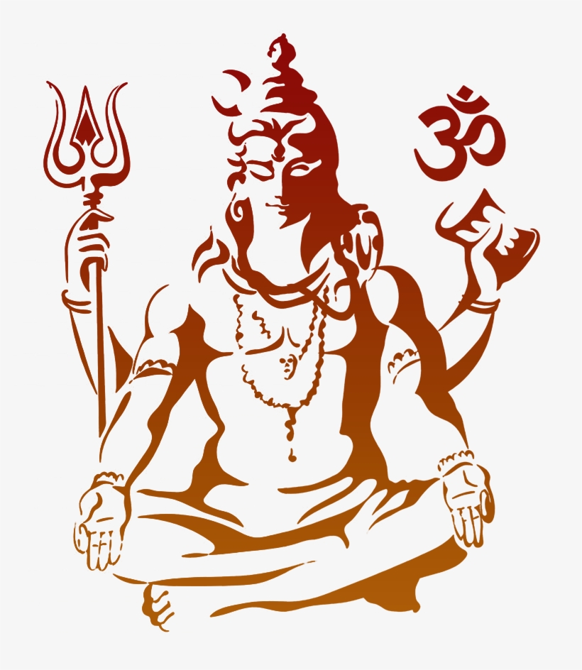 Black And White Shiva Painting, transparent png #7889666