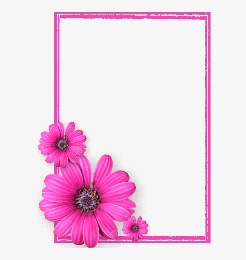 Pink Flower Frame Photos - Psalm 107 8 Kjv Bible Verse, transparent png #7890431
