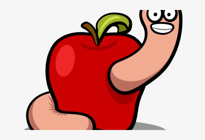 Worm Clipart Transparent Background - Worm In Apple Png, transparent png #7892576