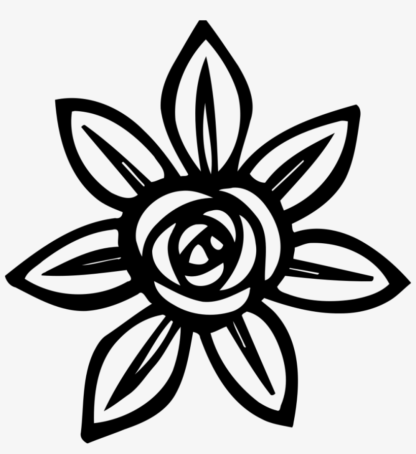 Abstract Flower - 꽃 실루엣, transparent png #7892911