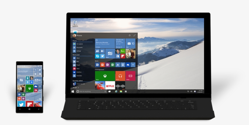 New Windows 10 Build Arrives Next Week, First Build - Windows 10 Phone Desktop Mode, transparent png #7893887