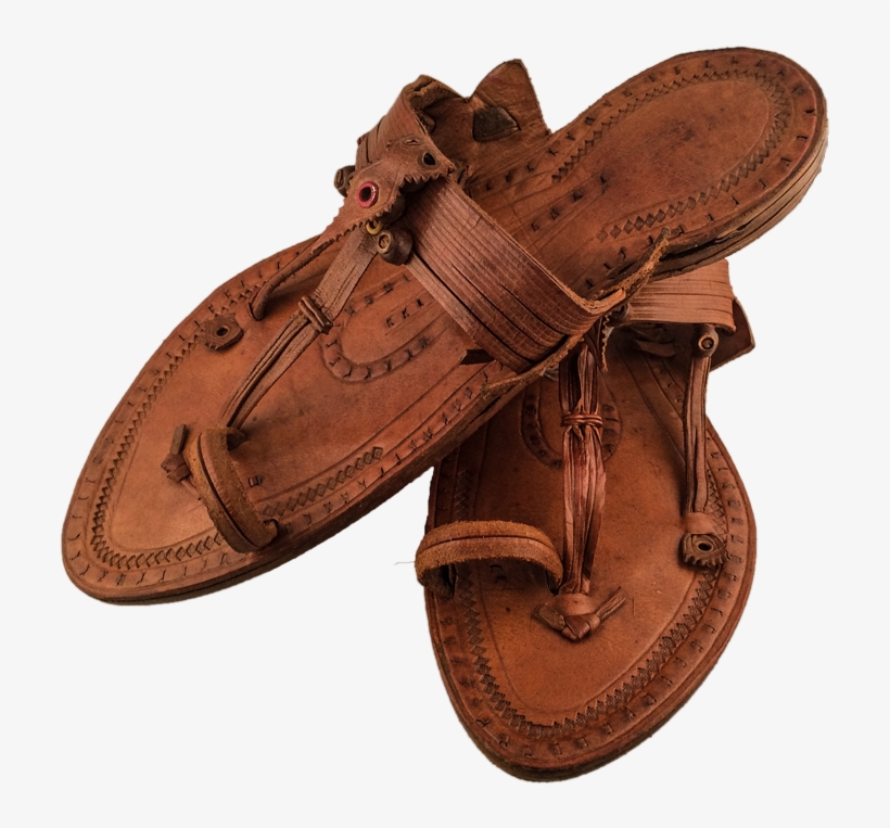 Kolhapuri Leather Chappals - Sandal, transparent png #7894583