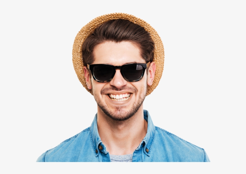 Mens Gucci Sunglasses On Face, transparent png #7894820