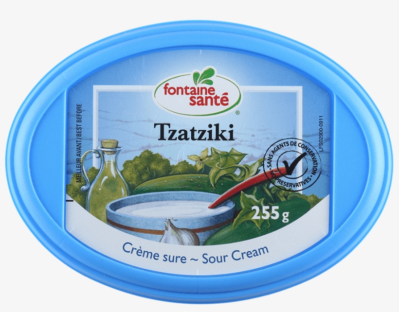 Sour Cream Tzatziki - Fontaine Santé, transparent png #7895261
