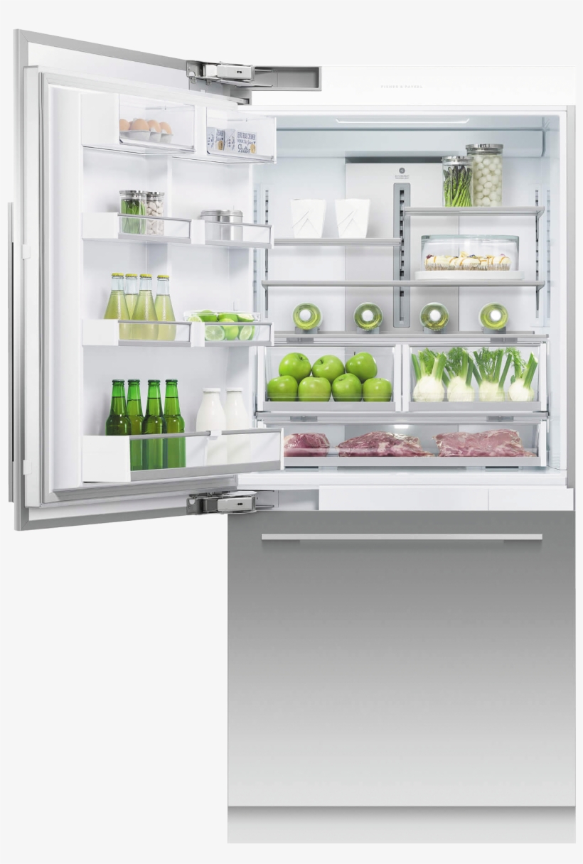 F&p Built In Bottom Mount Refrigerator Rs9120wlj1 - Rs36w80lj1, transparent png #7897593