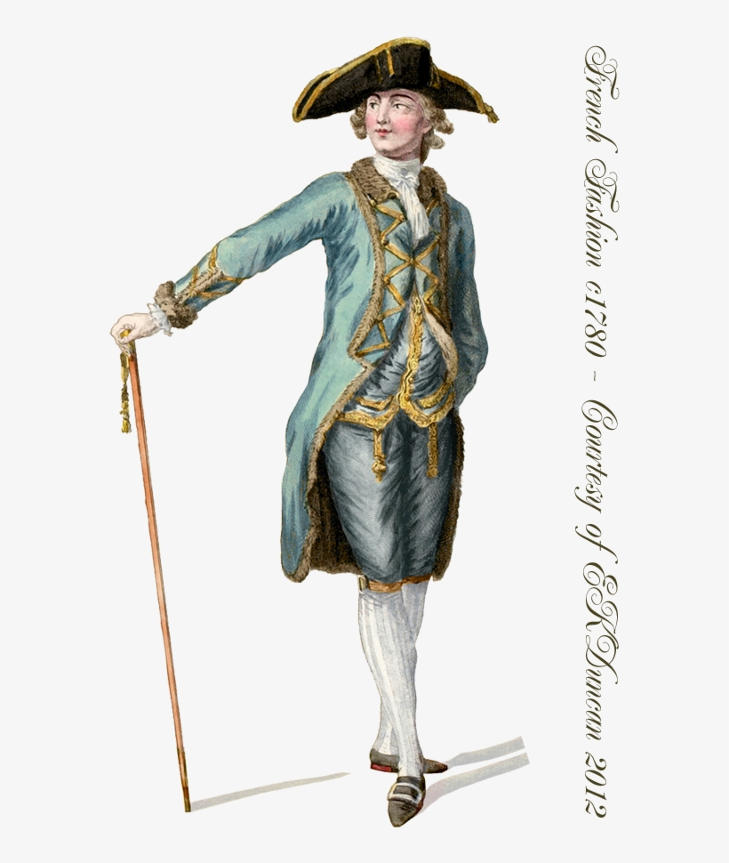 Late 18th Century French Fashions For Men - Male 1700s French Fashion, transparent png #7897742