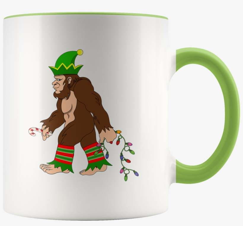 Bigfoot Elf Candy Cane Christmas Tree Lights - Beer Stein, transparent png #7898136