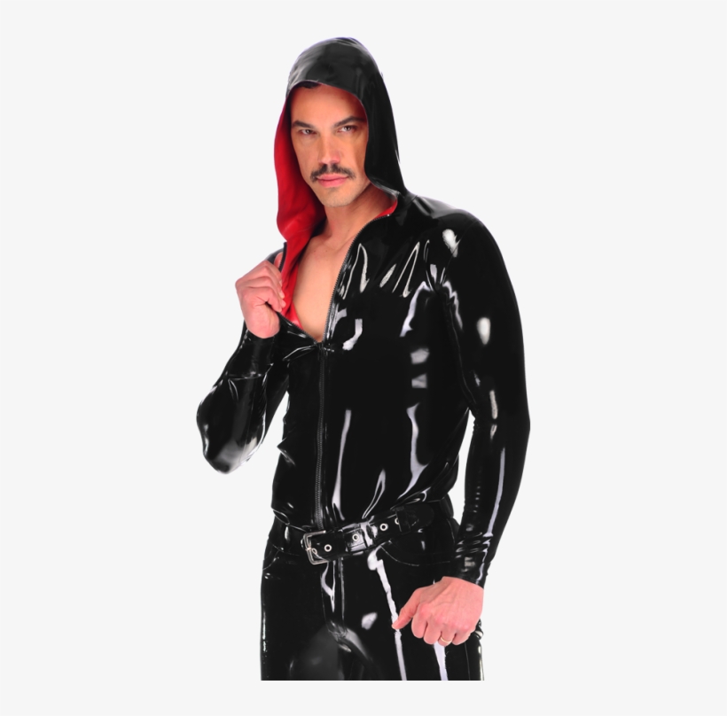 Slim Fit Contrast Hoodie - Girl, transparent png #7898443