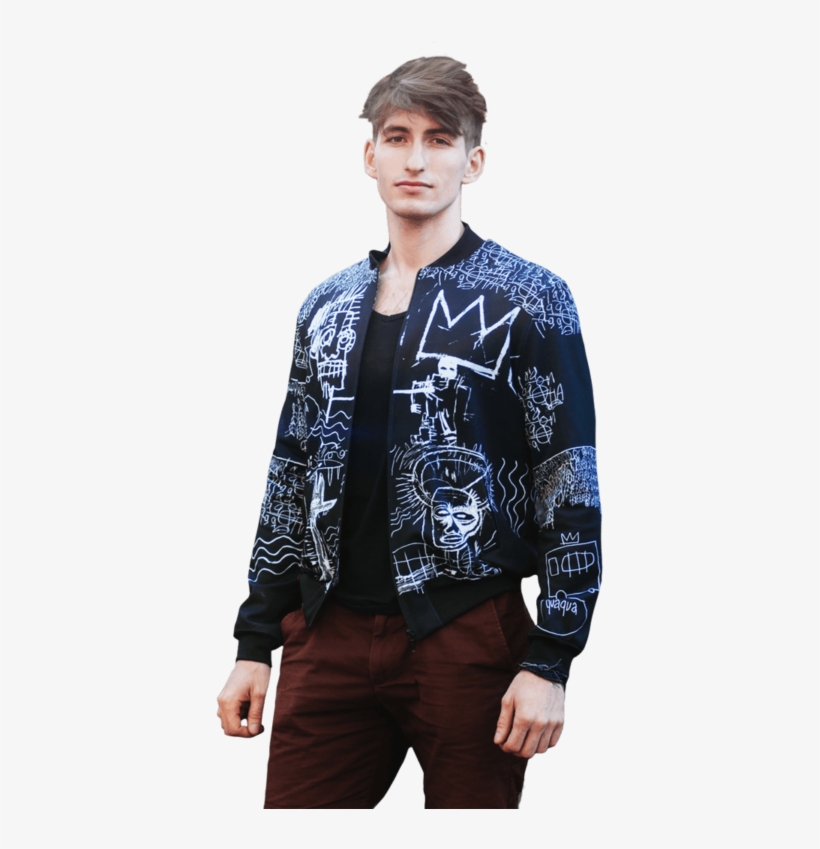 Cacofonia Milano Filip King Basquiat Printed Bomber - Jean Michel Basquiat Tuxedo, transparent png #7899099