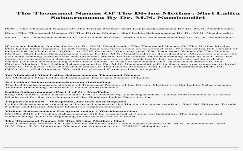 The Thousand Names Of The Divine Mother - Archaeology Excavation Proposal Example, transparent png #7899149